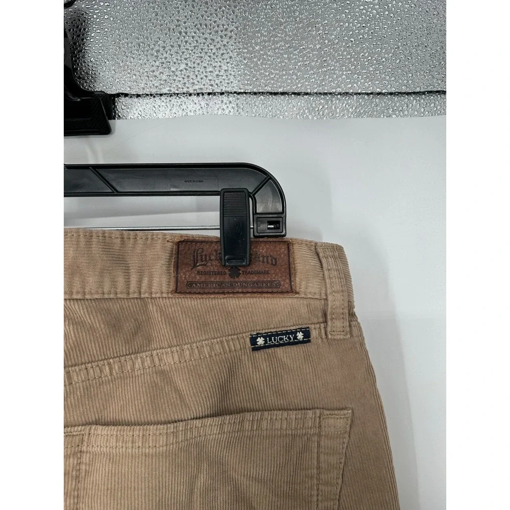 Lucky Brand Vintage‎ 361 Corduroy Pants Men's 36x32 Khaki Straight Leg 5 Pocket